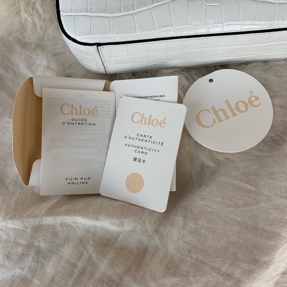 ✨ Chloe ✨ C Croc-Embossed Leather Shoulder Bag - Picture 5 of 8